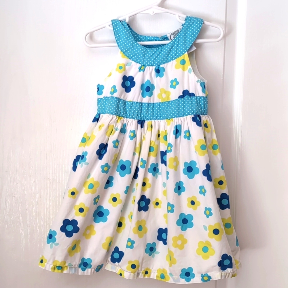 🌸Laura Ashley Sleeveless Floral Toddler Dress. Girls Size 3T